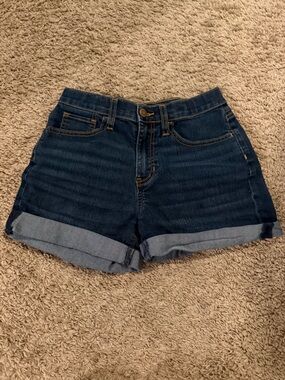Old Navy Dark Blue Rolled Cuff Denim Shorts